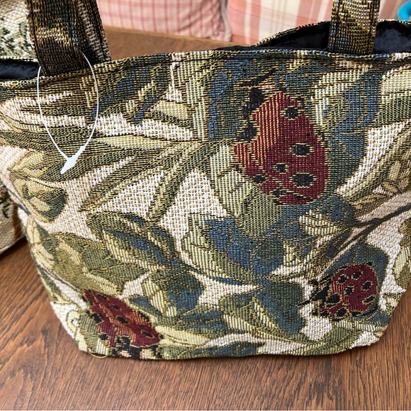 Selling as a set, two lined never-used mini bags each 8” x 11.5” x 5” purse/bag. - Picture 2 of 8